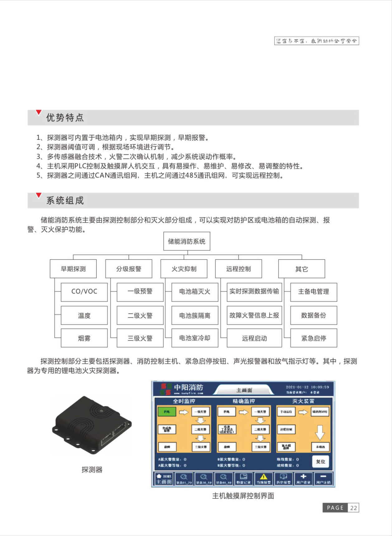 锂电池专用火灾探测器